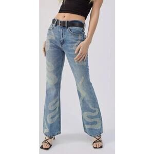 Urban Outfitters BDG 90s Mid-Rise Bootcut Jeans Embellished – Size 24